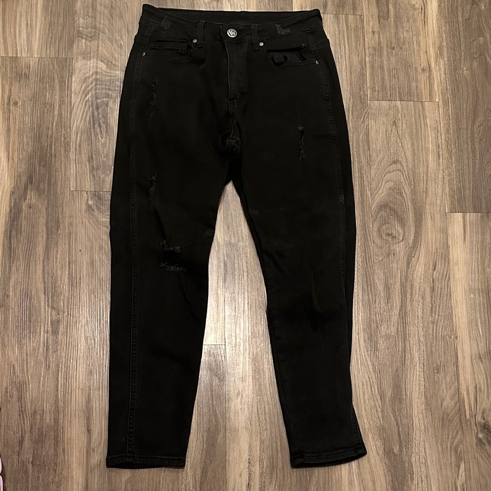 🖤 YoungLA Black Distressed Skinny Jeans